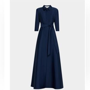 Rickie Freeman for Teri Jon Mikado Shirtdress Gown